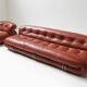 Canapé  Soriana en cuir rouge par Afra et Tobia Scarpa pour Cassina, Italie