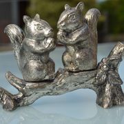 Silver-plated salt and pepper shakers "squirrel"