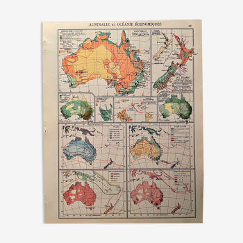 Carte de l'Australie de 1951