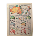 Old map of Australia from 1951