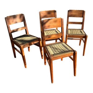 Lot de 4 chaises noyer