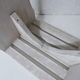 Old small white bench vintage step