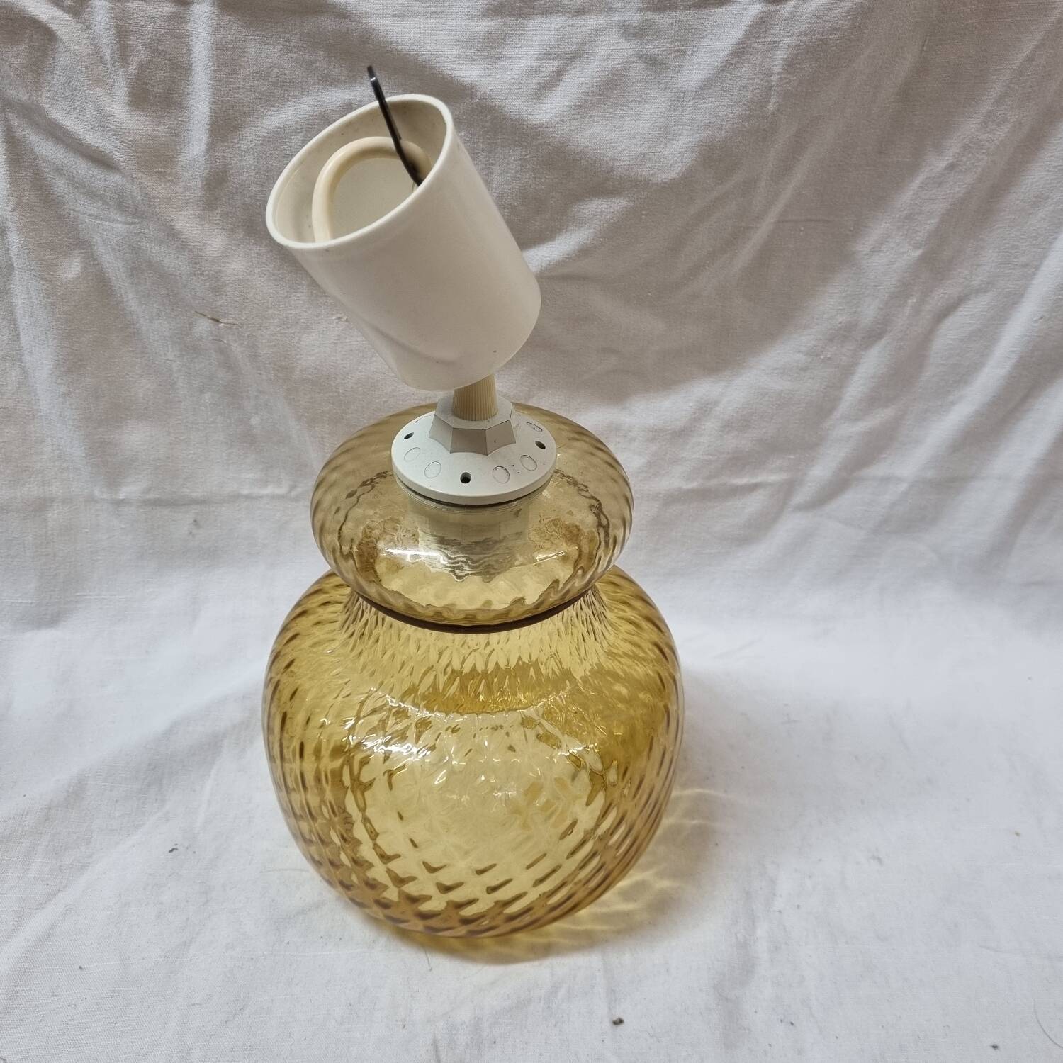 1960s orange glass pendant light