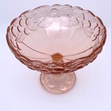 Cup mounted on foot patterns fruit glass pink