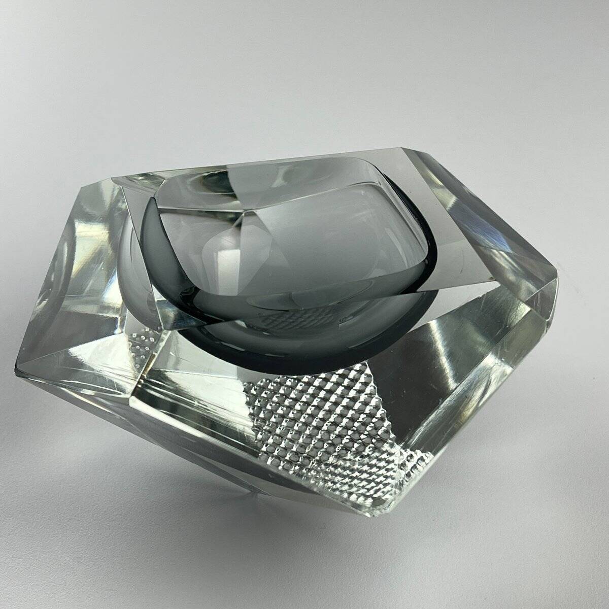 Murano glass ashtray Sommerso, Italy, 1970s