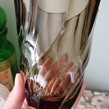 Twisted glass vase