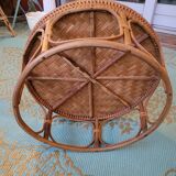 Vintage rattan tray