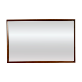 Vintage rectangular teak framed mirror