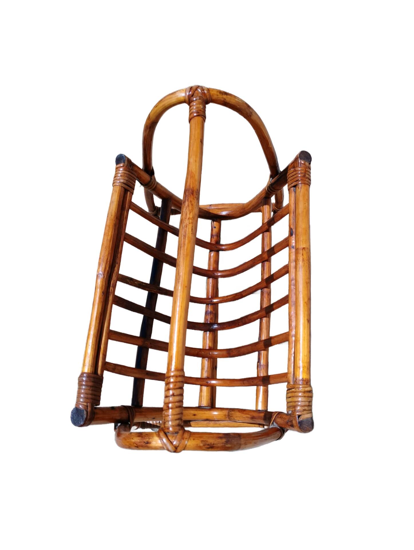 Rattan magazine rack