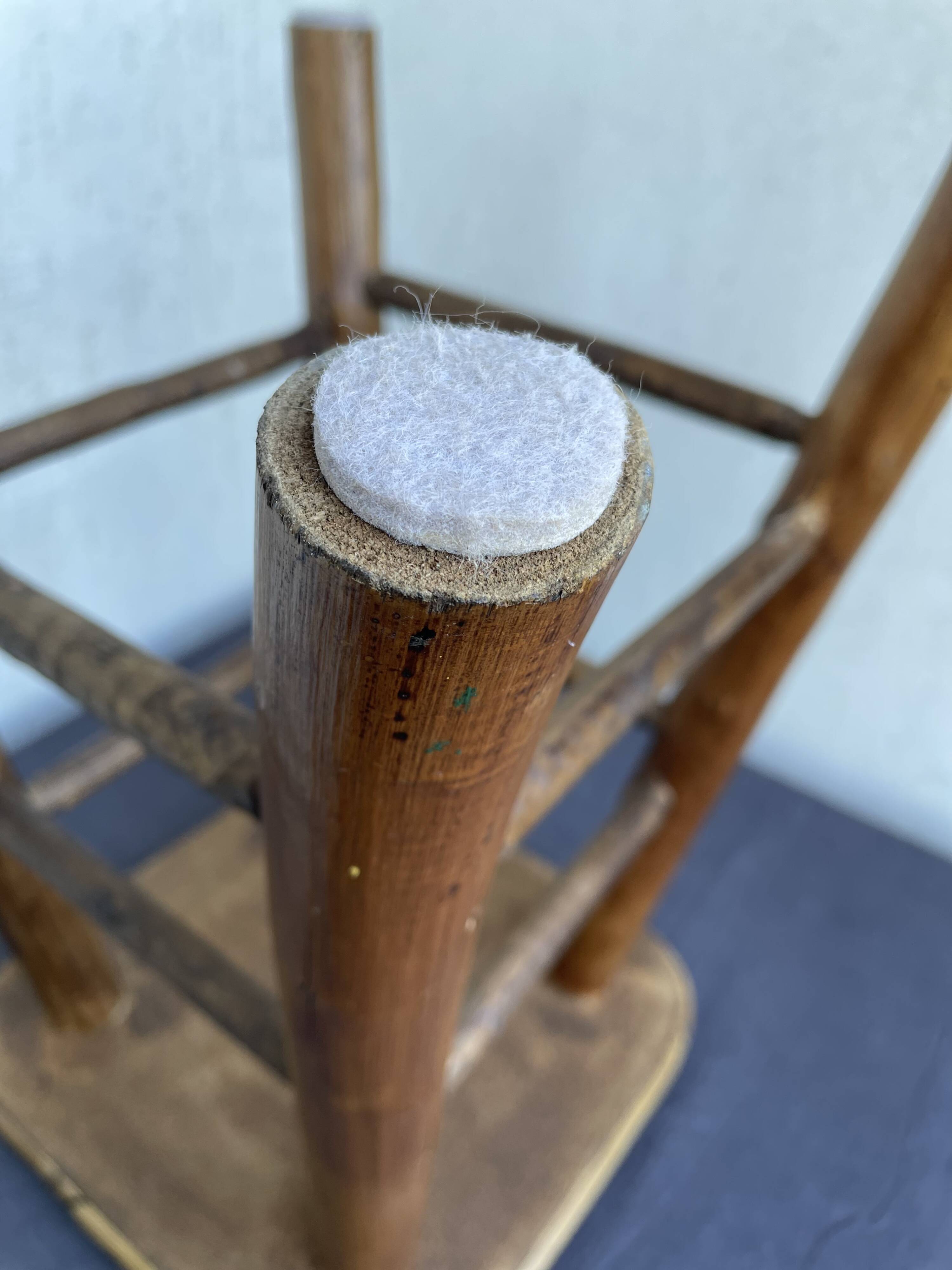 Chestnut and bamboo stool