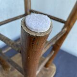 Chestnut and bamboo stool