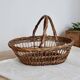 Vintage oval wicker basket – Double handles
