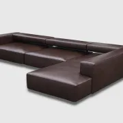 Modular leather sofa Andy Landscape by Paolo Piva for B&B Italia 2013