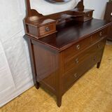Edwardian Brocante Vintage Mahogany Dressing Table with Inlay 1900-1910
