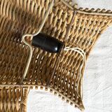 Pair of 60s rattan wall lights