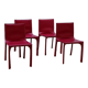 Set of 4 vintage leather chairs