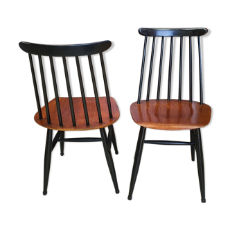 Two-tone Scandinavian chairs 50s, 60s