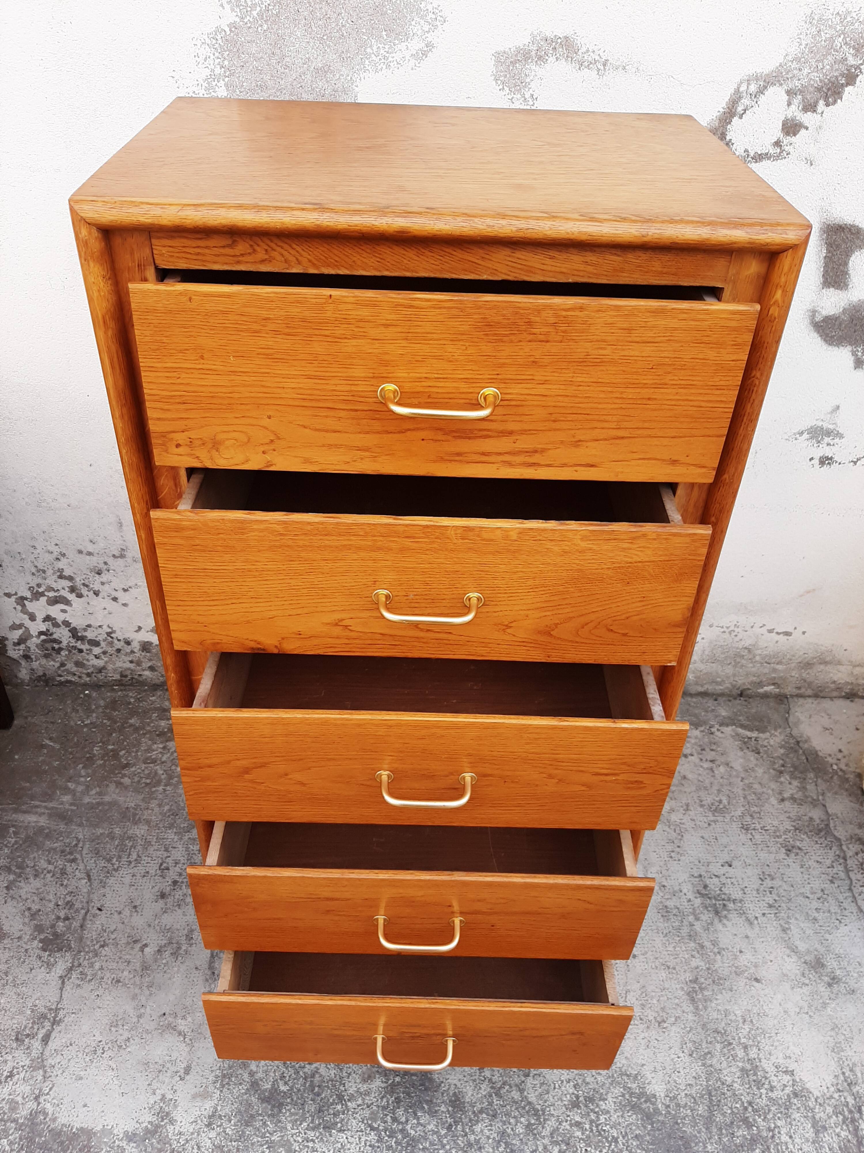 Vintage chiffonnier year 50 in light oak