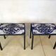 Italian ceramic tiles & steel side tables or nightstands, 1970s, set of 2