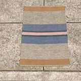 Tapis liège, laine et coton, handmade, 120x80 cm
