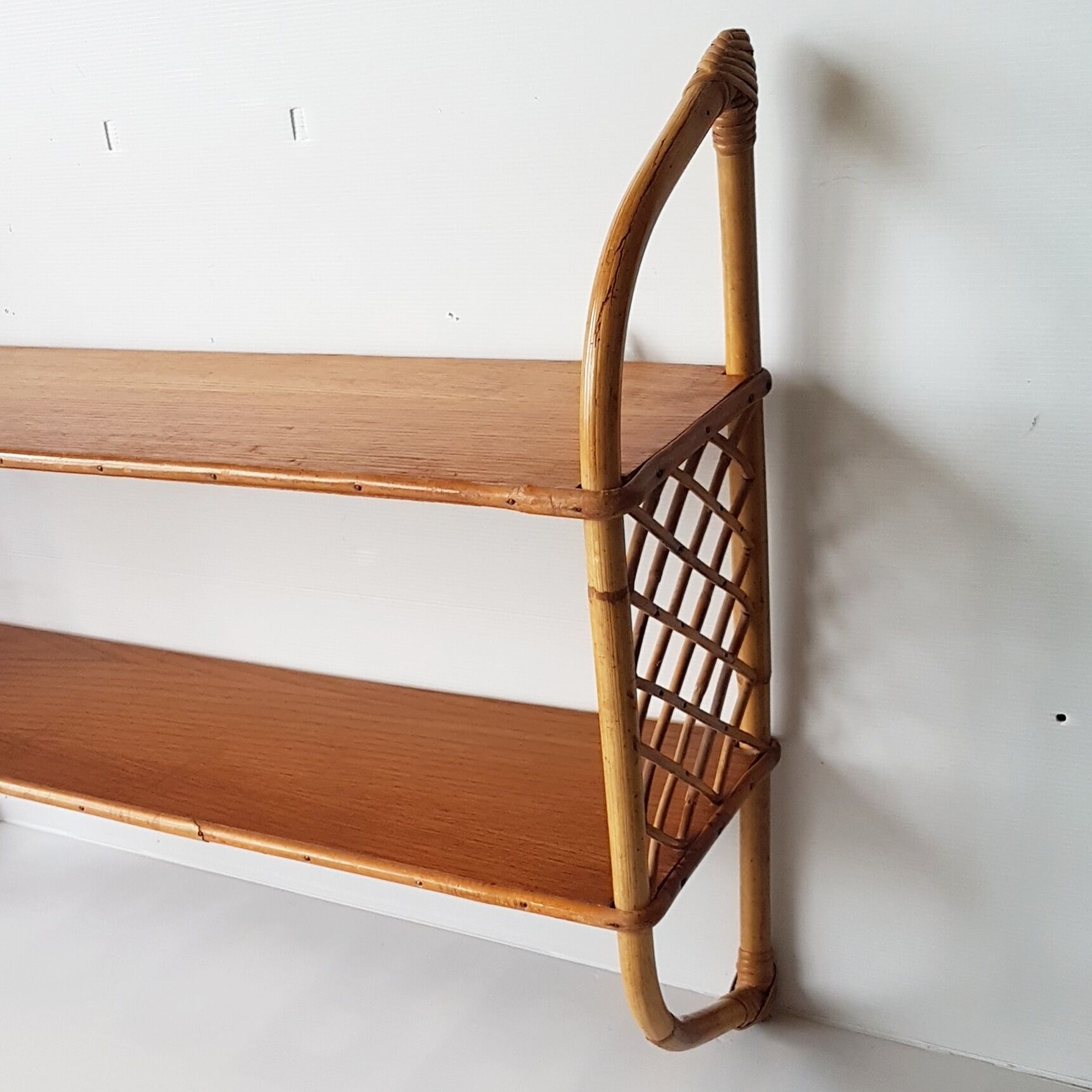 1960s Rattan shelf