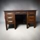 Vintage XL deep desk in solid wood
