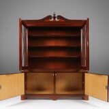 Exquisite Empire Style library cabinet with glass doors, Belgium, 1950s