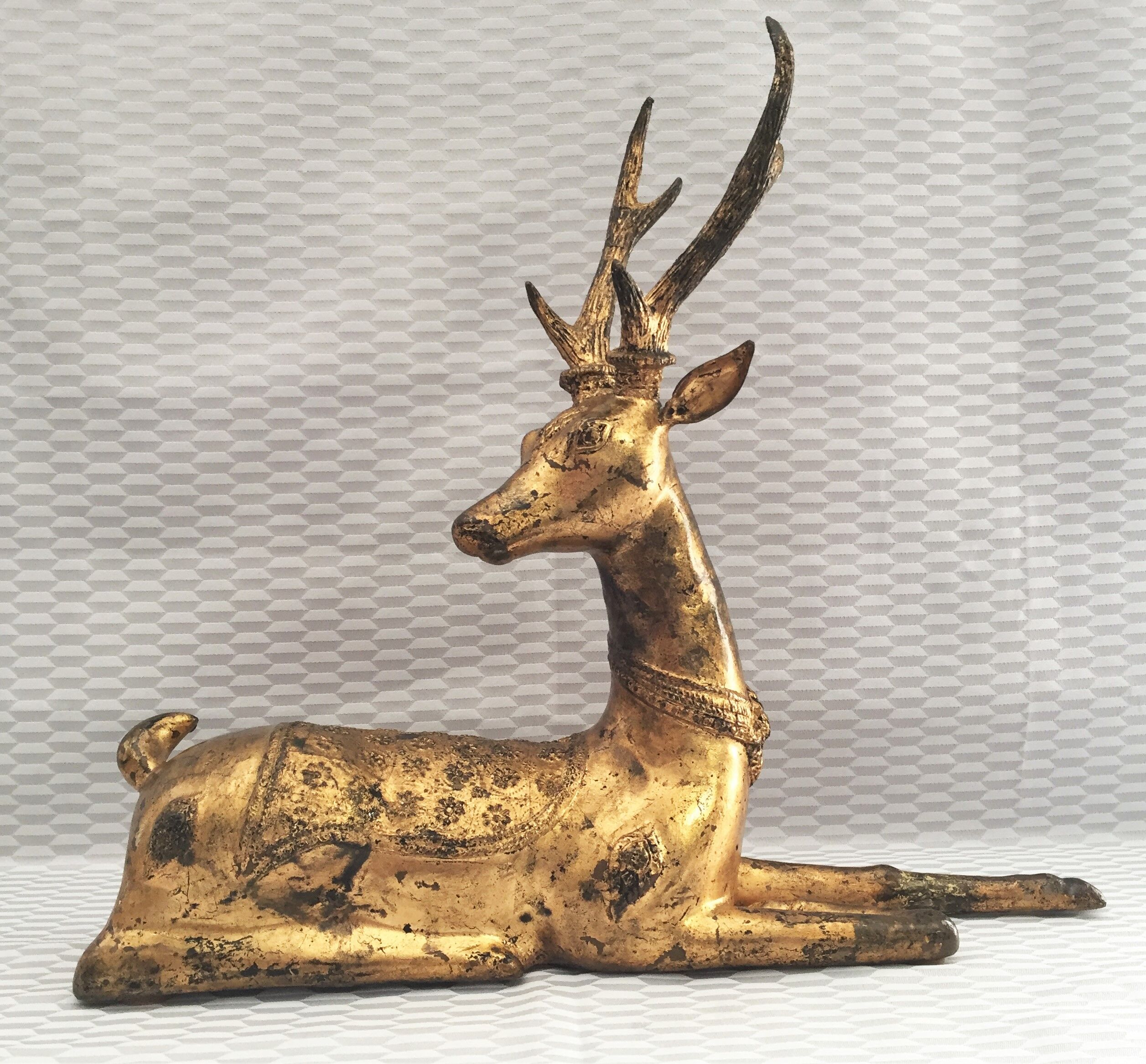Sculpture deer ratanakosin bronze thai siam