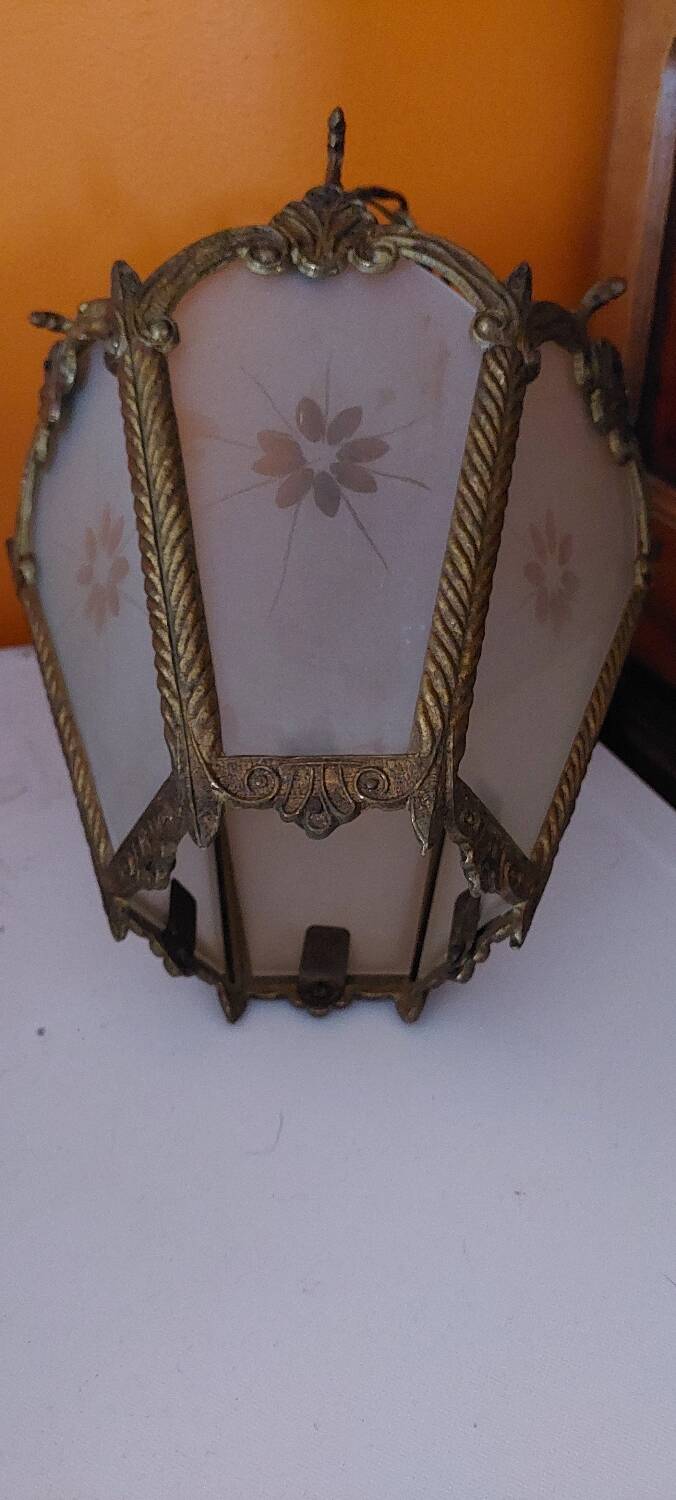 Antique bronze lantern