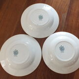 3 hollow plates Moulin des Loups & Hamage service Lola
