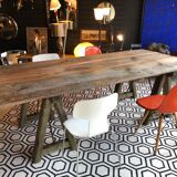 Farm table on trestles