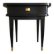Vintage black and brass bedside table - 1950s style