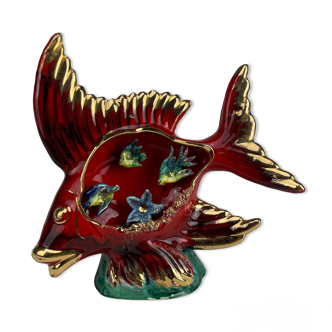 Lampe poisson barbotine Vallauris XXL