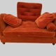 Art Deco velvet bench removable side XX century