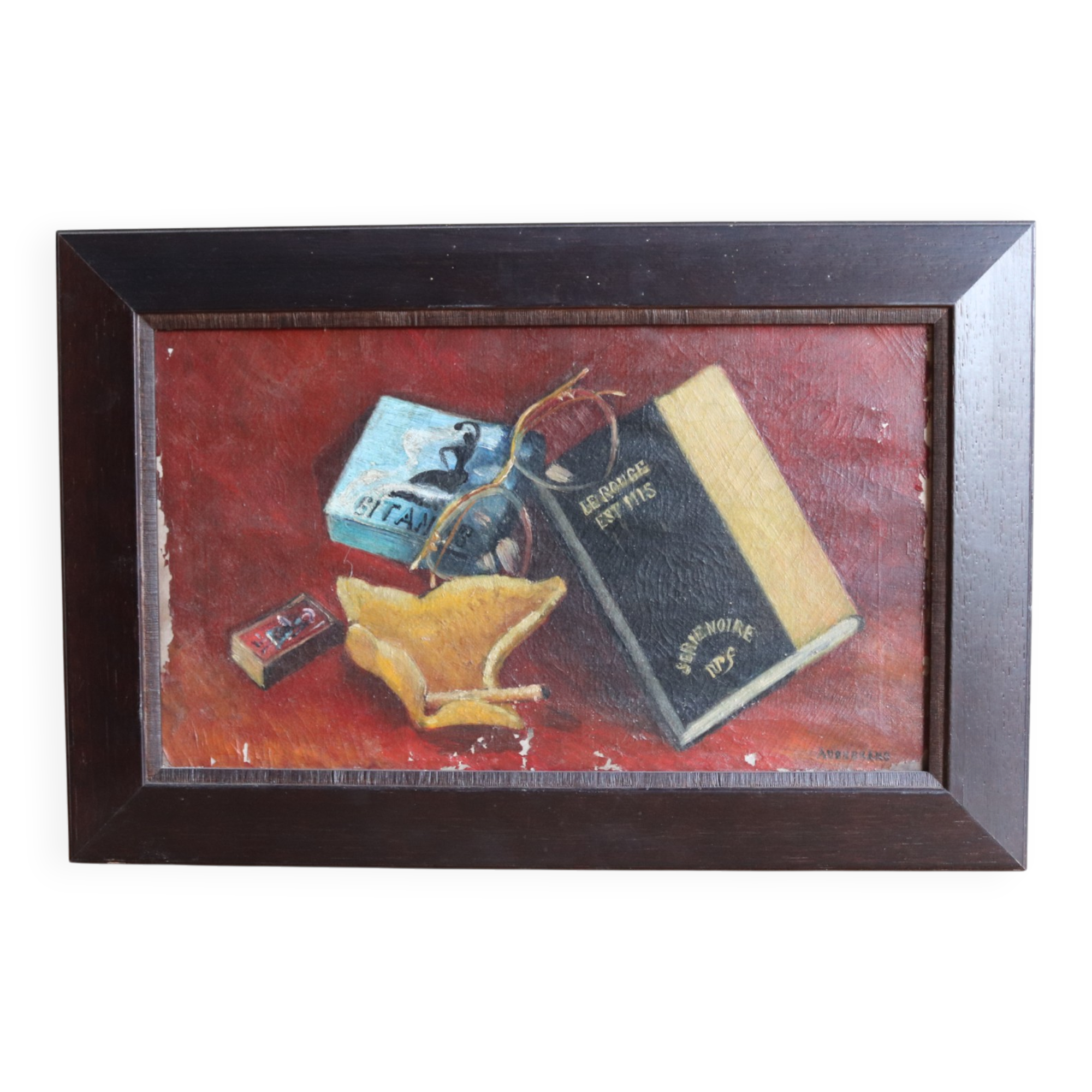 Still Life with Books, Glasses and Gitane, Audebrand
