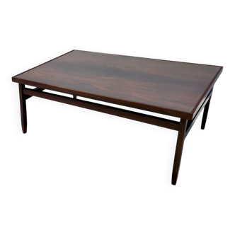 Rectangular Ebonized Walnut and Glass Coffee Table, Italy