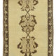 Tapis beige oriental unique en son genre fait à la main des années 1960 90 cm x 182 cm