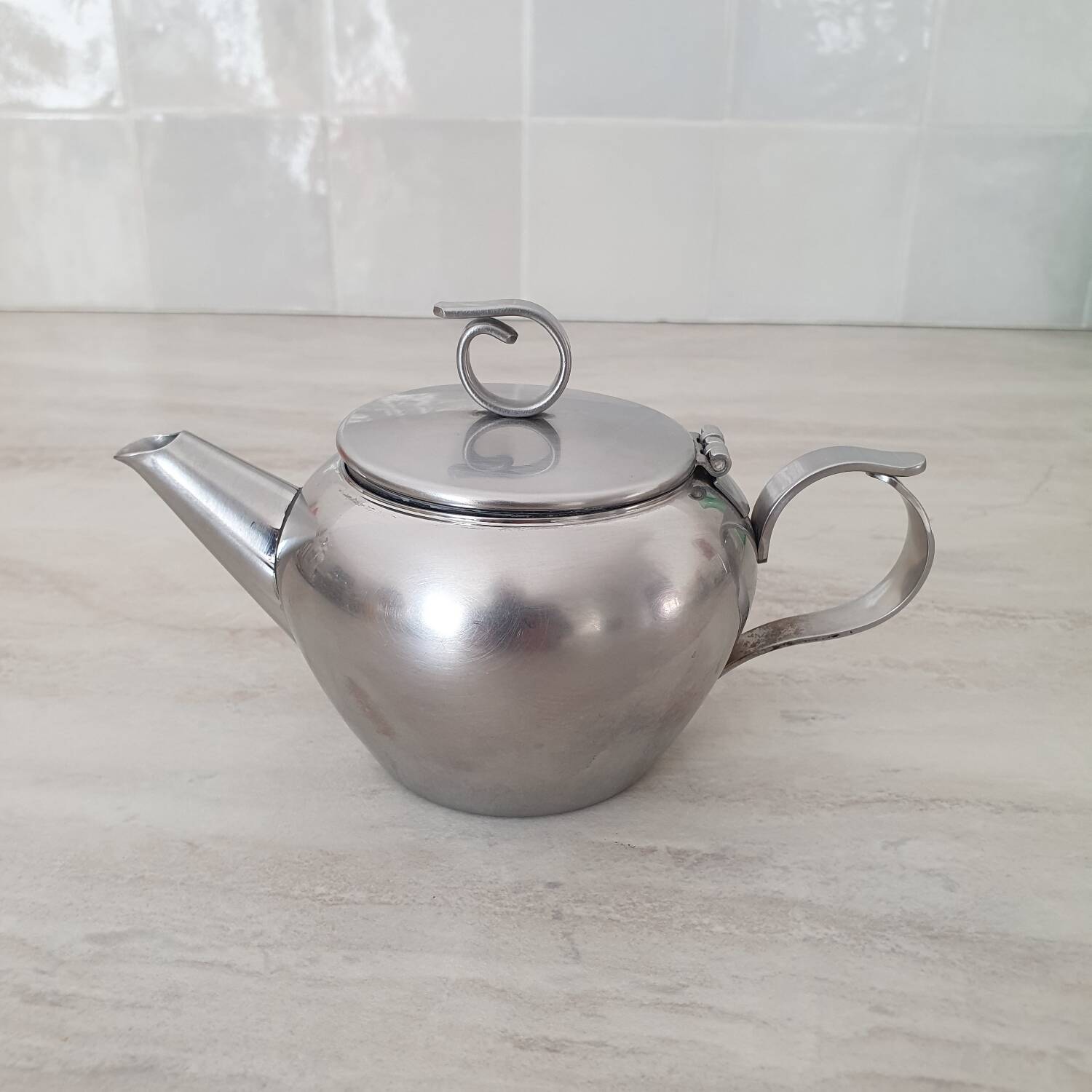 Rémy Letang / Small brushed 18/10 stainless steel teapot