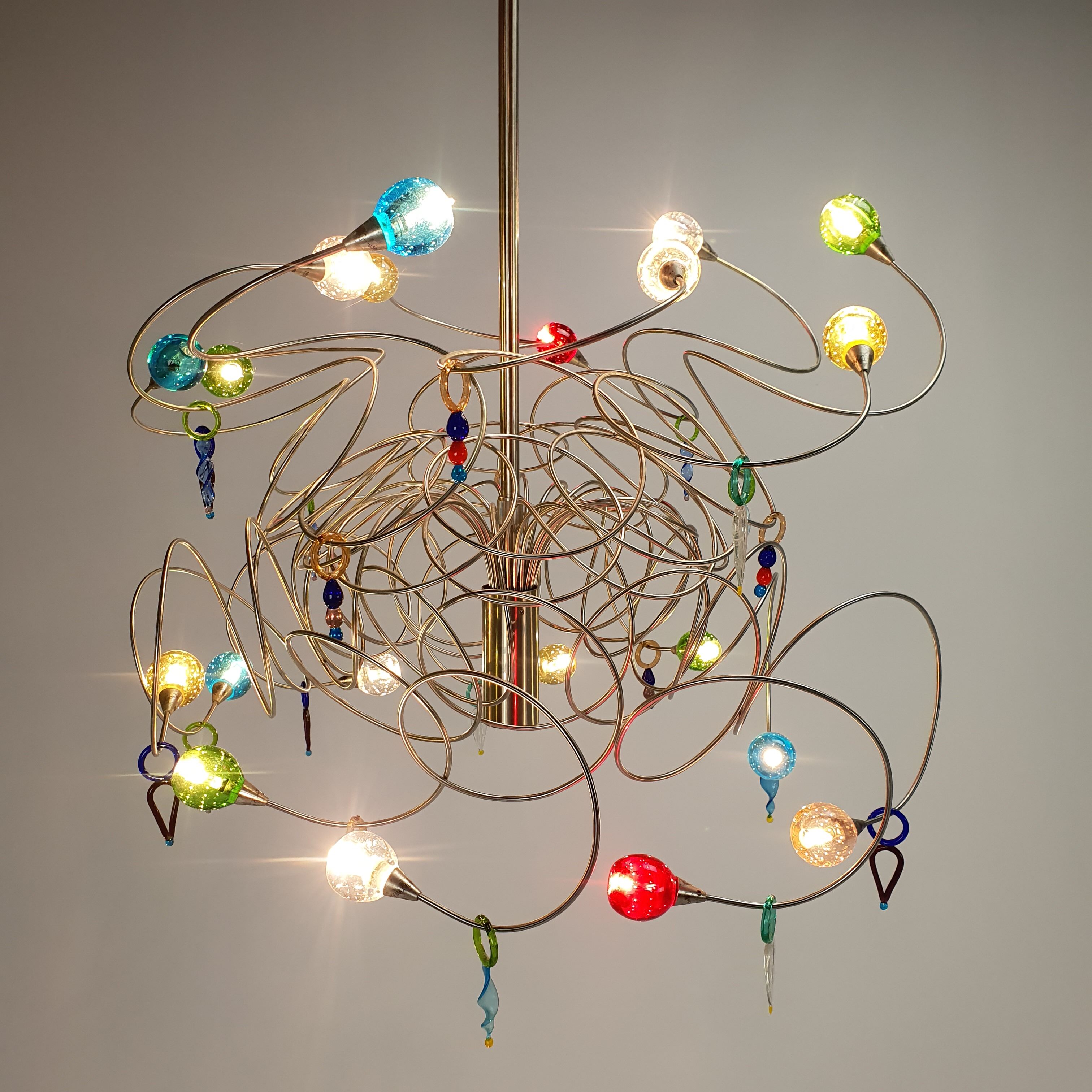 Harco Loor Strawberry Design Hanging Lamp, 1990s