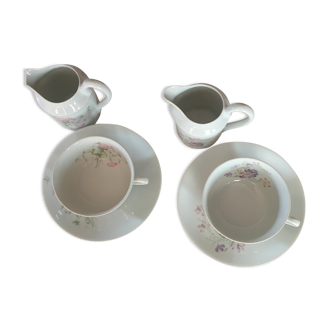 Tea set and associated milk jars