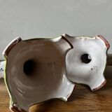 Moustiers earthenware candlesticks