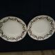 2 hollow plates in earthenware HBCM Creil Montereau diam 23 cm