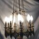Brass chandelier 9 fires