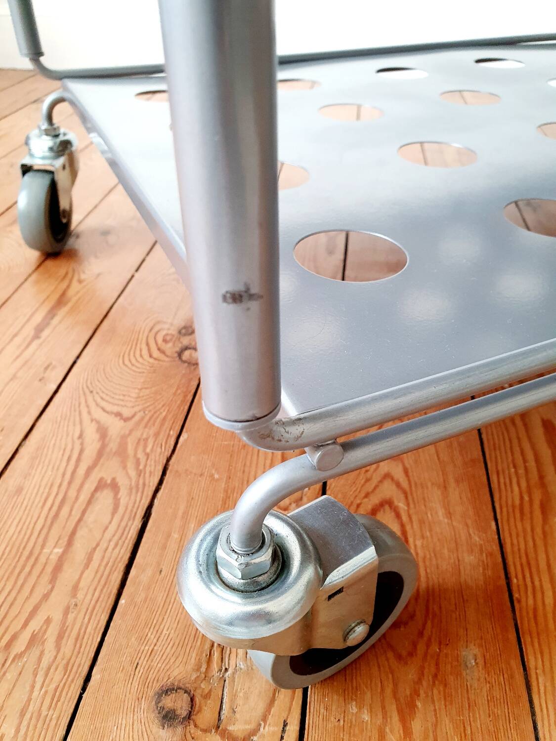 Niels Gammelgaard vintage metal trolley, rolling cart