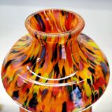 Art Deco spatter vaas, kralik glas, Tsjechië