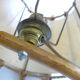 Pair of vintage rattan wall lamps with lampshade