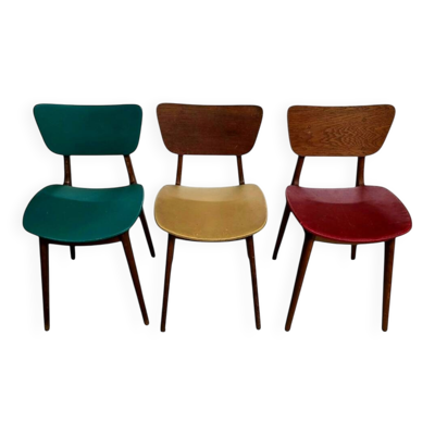 Suite de chaises ''Modèle 6157'' - Roger Landault-Circa 1950
