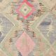 Tapis Kilim rose et crème, 94,378 cm