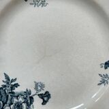 Set of 3 old flat plates Terre de Fer