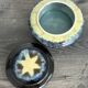 Antique enamelled ceramic box signed alpho